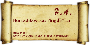Herschkovics Angéla névjegykártya
